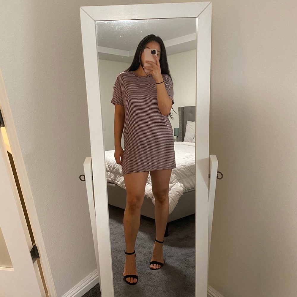 Stripped Red and white brandy dress